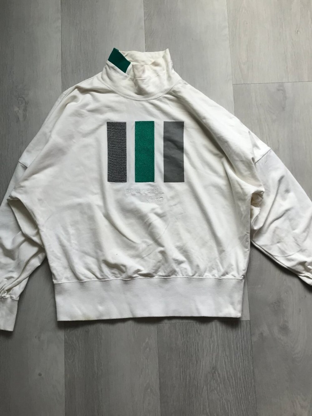 ADIDAS EQUIPMENT SWEATSHIRT WHITE LOGO WOMENS SMALL